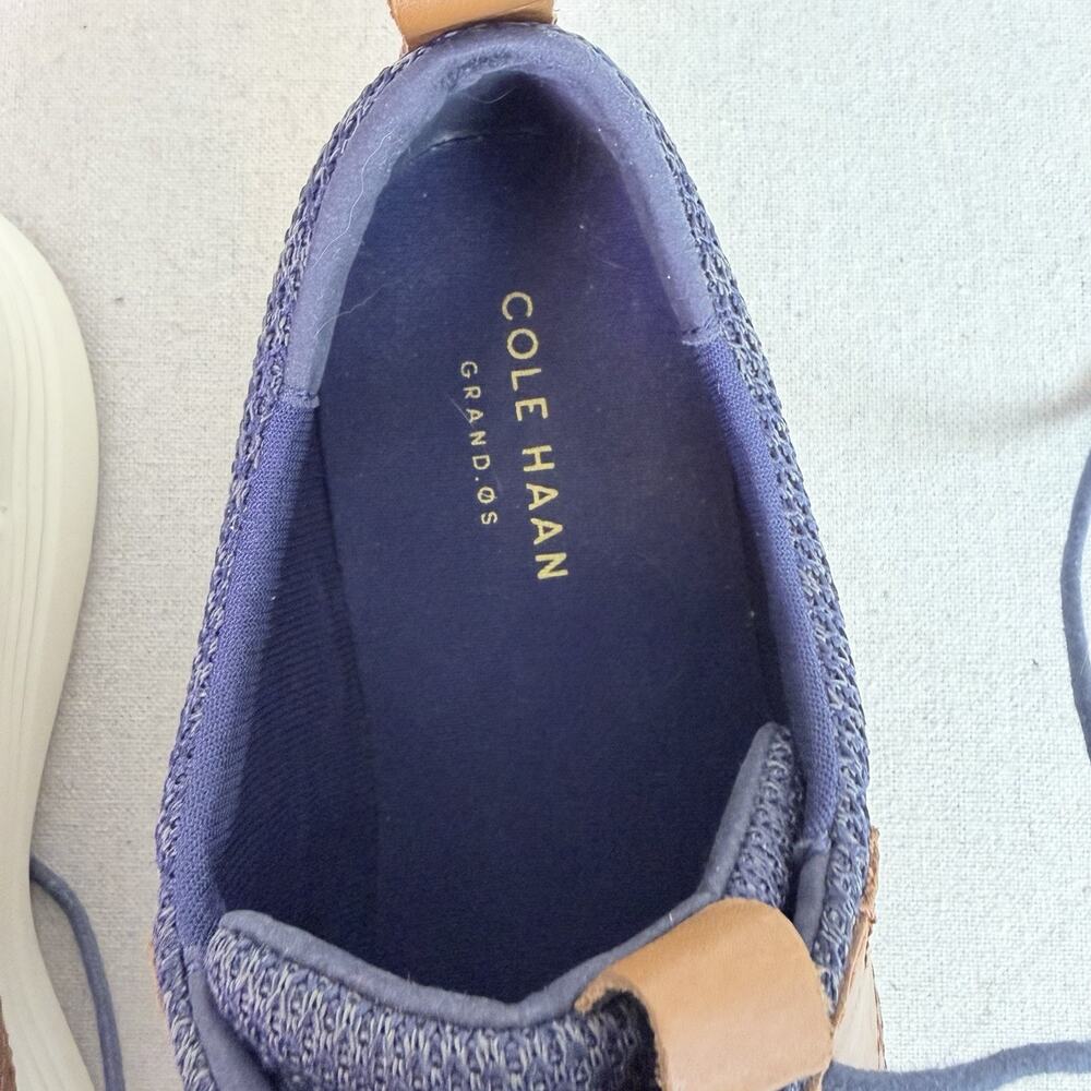 Cole Haan Grand Tour Knit Oxford Shoes Men's 11M Two Tone Blue Tan Casual Preppy - Picture 12 of 16